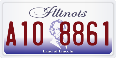 IL license plate A108861