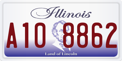 IL license plate A108862
