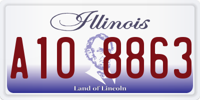 IL license plate A108863