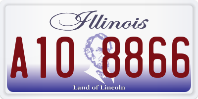 IL license plate A108866