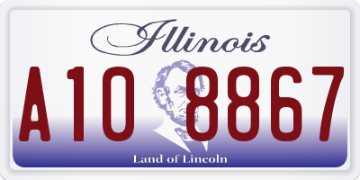 IL license plate A108867