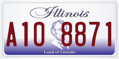 IL license plate A108871