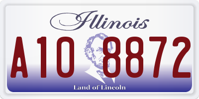 IL license plate A108872