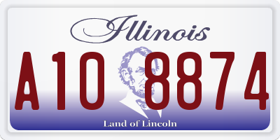 IL license plate A108874