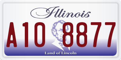 IL license plate A108877