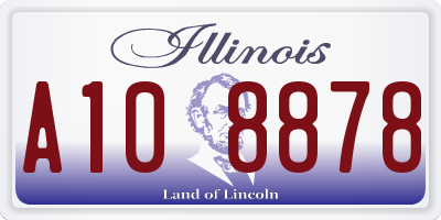 IL license plate A108878