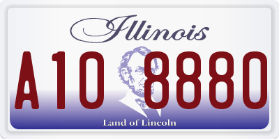 IL license plate A108880