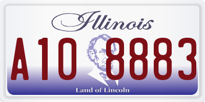 IL license plate A108883