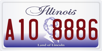 IL license plate A108886