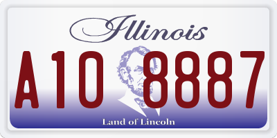 IL license plate A108887