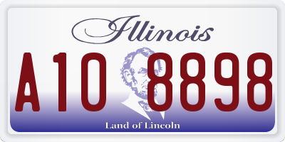 IL license plate A108898