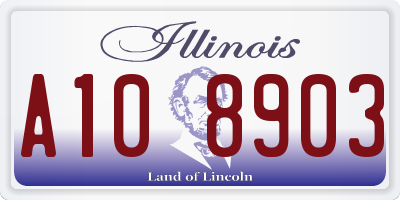 IL license plate A108903