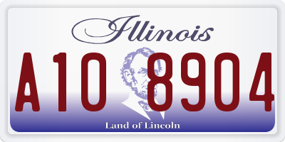 IL license plate A108904