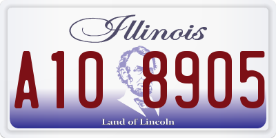 IL license plate A108905