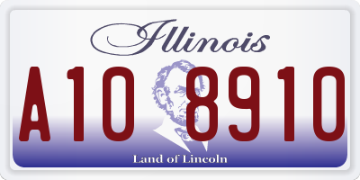 IL license plate A108910