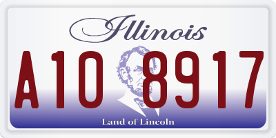 IL license plate A108917