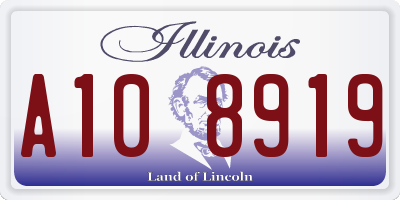 IL license plate A108919
