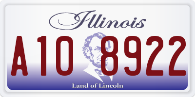 IL license plate A108922