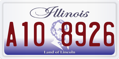 IL license plate A108926