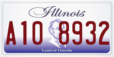 IL license plate A108932