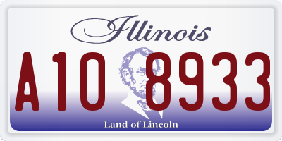 IL license plate A108933