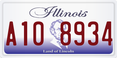 IL license plate A108934