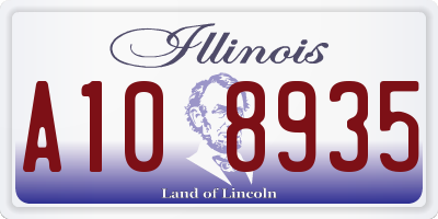 IL license plate A108935
