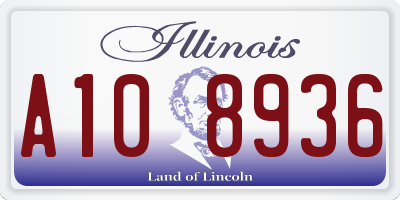 IL license plate A108936