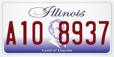 IL license plate A108937