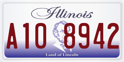 IL license plate A108942