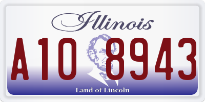 IL license plate A108943