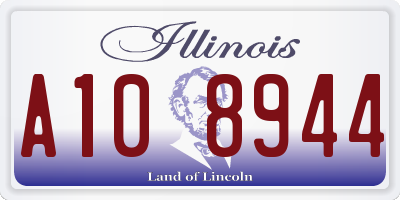 IL license plate A108944