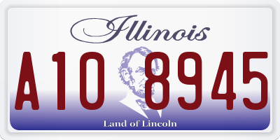 IL license plate A108945
