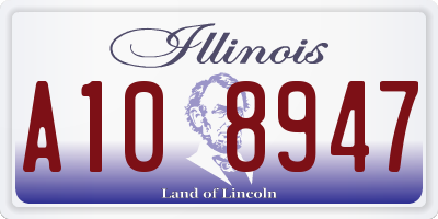 IL license plate A108947