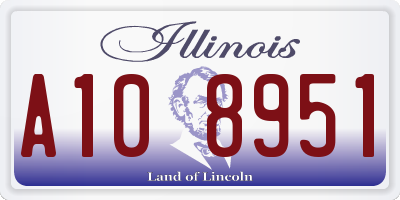 IL license plate A108951