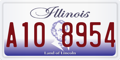 IL license plate A108954