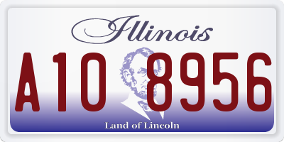 IL license plate A108956