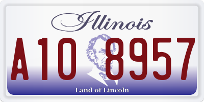 IL license plate A108957