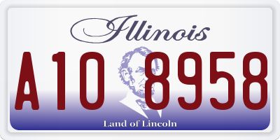 IL license plate A108958