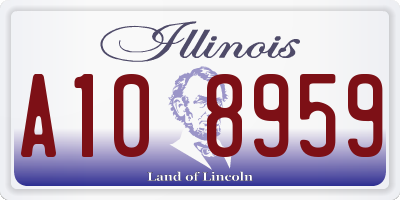 IL license plate A108959