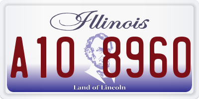 IL license plate A108960