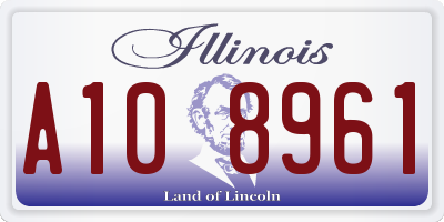 IL license plate A108961