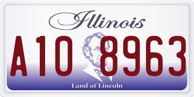 IL license plate A108963