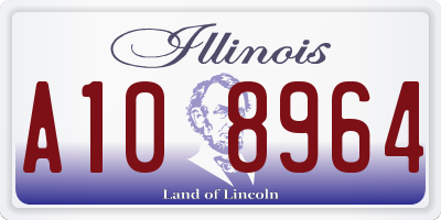 IL license plate A108964