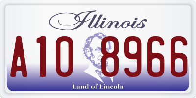 IL license plate A108966