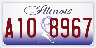 IL license plate A108967