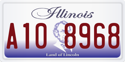 IL license plate A108968