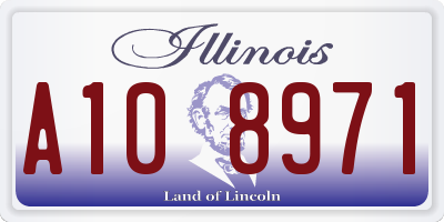 IL license plate A108971