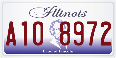 IL license plate A108972