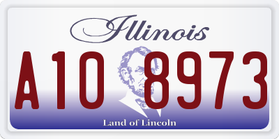 IL license plate A108973